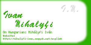 ivan mihalyfi business card